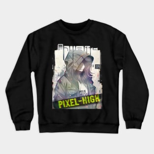 Pixel-High Vibrant Grunge Streetwear Crewneck Sweatshirt